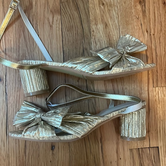 Shoes - Gold Bow Mini Heels